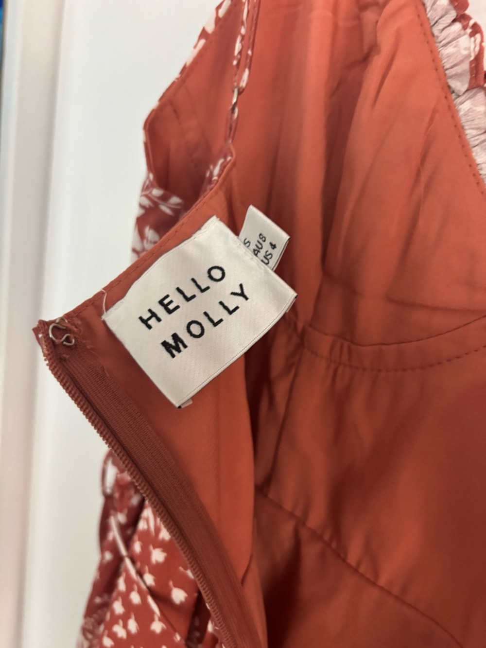 Hello Molly Terracotta Floral Print Dress
